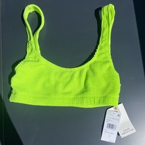 Good American Electric Lime Textured Top